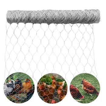 

Galvanized Poultry Net - Metal Mesh Fencing / Chicken Wire 2" Holes