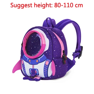 purple 80-110 cm Рюкзак-кенгуру для детей с защитой от потери, многофункциональные прогулочные ремни для малышей, Детская Регулируемая сумка с милым рисунком - Цвет: purple 80-110 cm