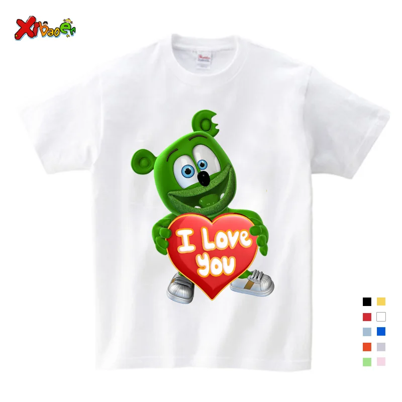 

boys clothes children Short Sleeve T-Shirts For Boys Girl Gummy Bears Print Casual t shirt Kids Clothing TShirt Size 3 4 5Years