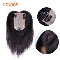 Silk Base Human Hair Toupee for Women Straight Indian Human Hair Wig Hair Prosthese With Clip Natural Color Maroon Clearing Sale