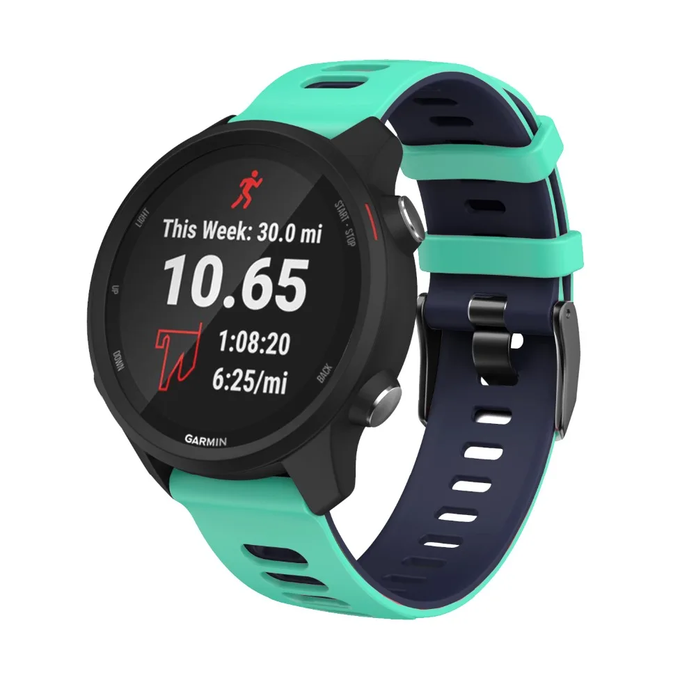 Для Garmin 245 ремешок официальная Кнопка Силиконовый ремешок для часов спортивный ремешок для Forerunner 245 M/645/Vivoactive3/Vivomove HR Браслет