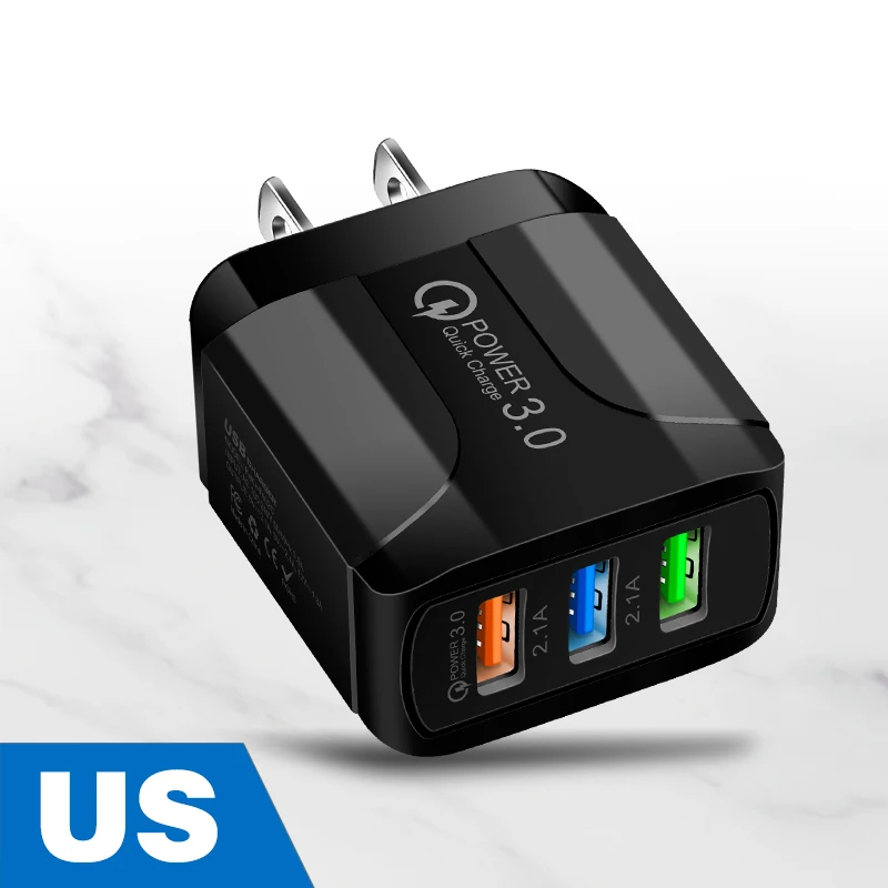 USB зарядное устройство CDEN с вилкой Стандарта ЕС/США/Великобритании быстрая