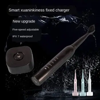 

Smart Electric Toothbrush Adult Timer Brush USB Charger Rechargeable Tooth Brushes Replacement Heads Set gift home health