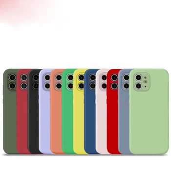 

Luxury Liquid Silicone Solid Color Case for Apple iPhone 11 Pro XR XS Max X 7 8 6 6s Plus Soft Slim Cover Candy Color Coque Capa