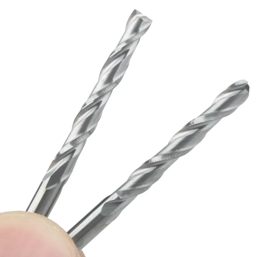 

10Pcs 3.175x22mm Two Flutes End Mill Bits,Cutting Tools,Carbide Tools, Woodworking Tools,CNC Router Bits