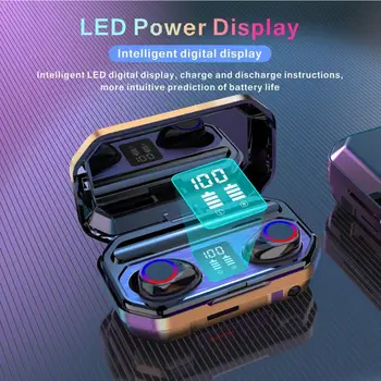 

M12 TWS Bluetooth 5.0 Wireless HiFi Stereo Earphones with LED Digital Charge Box 2020 new Sport Noise-Reduction Earbuds Headset