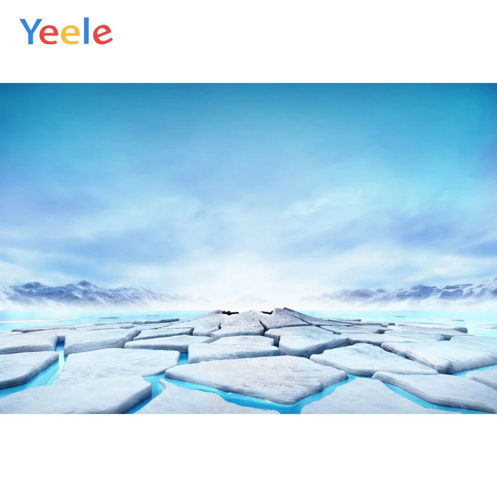 

Yeele Christmas Backdrop Winter Tree Snow Ice Mountain Customized Photography Children Birthday Background For Photo Studio