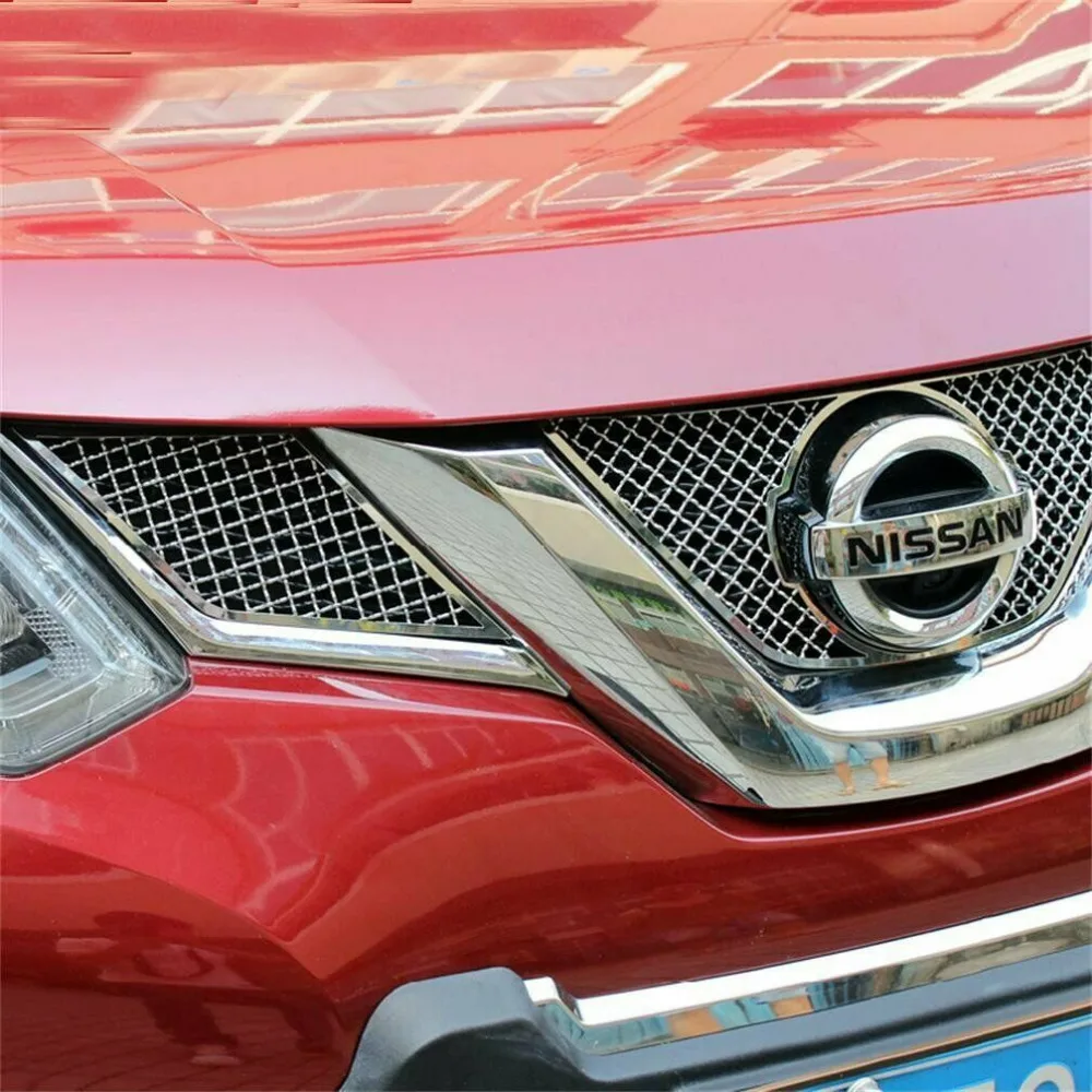 Подходит для Nissan Rogue- передняя решетка оправа с решеткой сотовая сетка крышка 3 шт