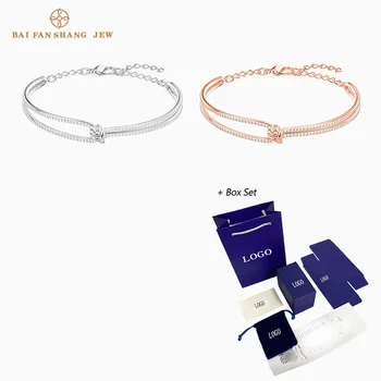 

2020 Fashionable SWA Brand New LIFELONG Bracelet Exquisite And Gorgeous Twist Decoration Ladies Romantic Jewelry Birthday Gift