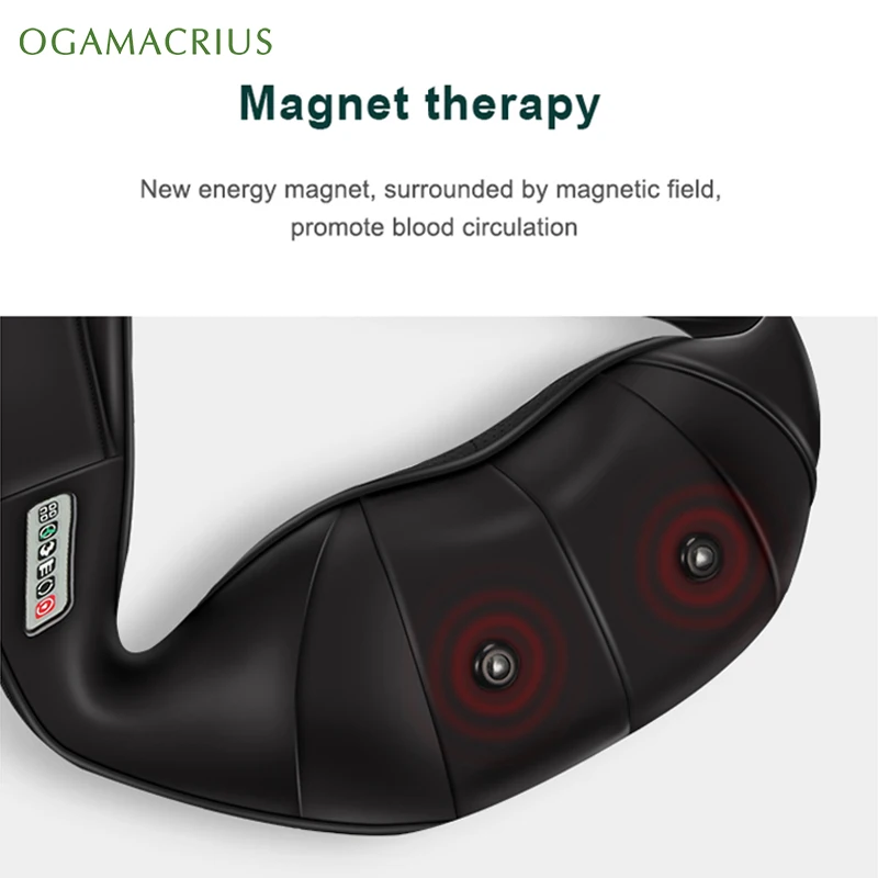 (With Free Gift）Ogamacrius Manget Newest  Massage Shawls Neck  Shoulder Electric Healthy Kneaking  Full Body Shiatsu Massager
