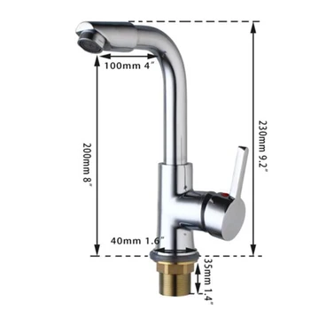 

Copper Basin Faucet Stainless steel Tap Hot & Cold For Bathroom Kitchen