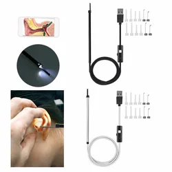 2 Colors In Ear Digital USB LED Otoscope Ear HD Visual Camera Scope Earwax Removal Cleaning Kit Ear Health Care Tool Ear Cleaner