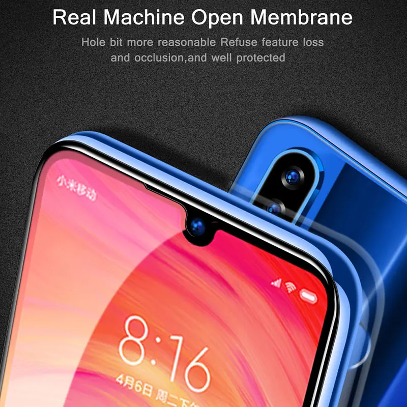 Для Xiaomi Redmi Note 7 закаленное стекло взрывозащищенное Премиум полное покрытие