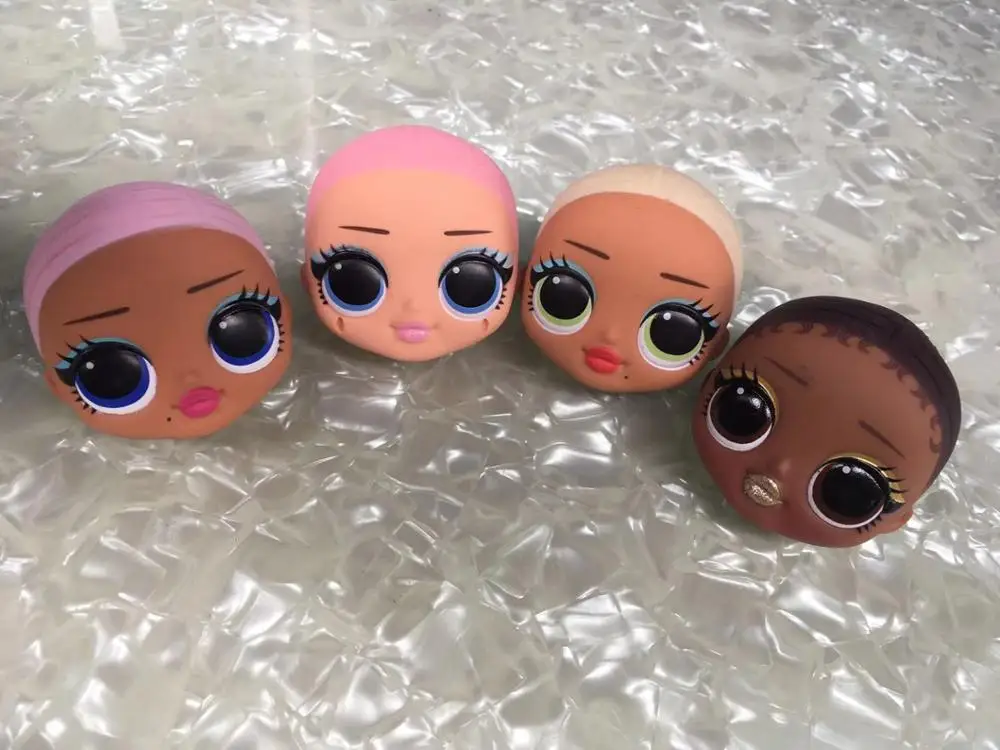 10 шт. модные куклы сестры голова игрушки для девочек кукла 7х8 см DIY детали кукол