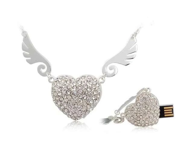 Angel Heart хит продаж Модная бижутерия Usb флеш-накопитель 1 ТБ подарок 16gb 32gb Menory карта 2