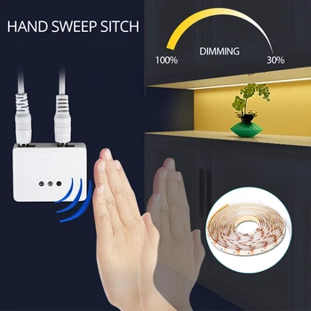 

LED Sensor Switch Hand Wave Dimmable Switch DC 5-24V Hand Sweep Dimmers 5A Smart Switch For LED Strip DIY Kitchen Cabinet Lights