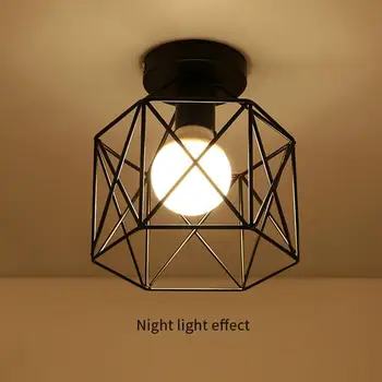 

Rustic Flush Mount Ceiling Light Metal Lamp Fixture Nordic Style Retro Light Lamp Black Industrial Ceiling Hot On Sale