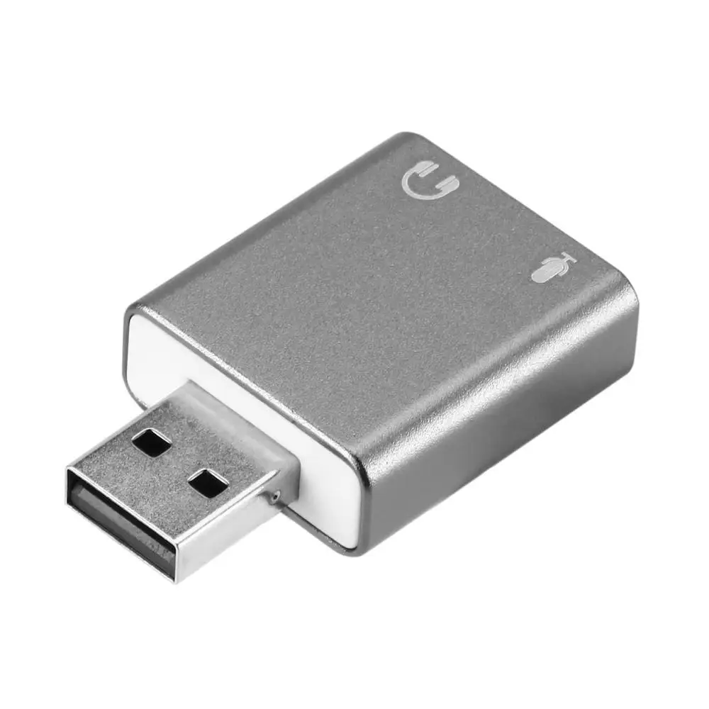 Синий Hifi Magic Voice 7,1 CH звуковая карта USB с 3,5 мм динамиком, разъемами для наушников и микрофона, совместимыми с Windows, Mac - Цвет: Синий