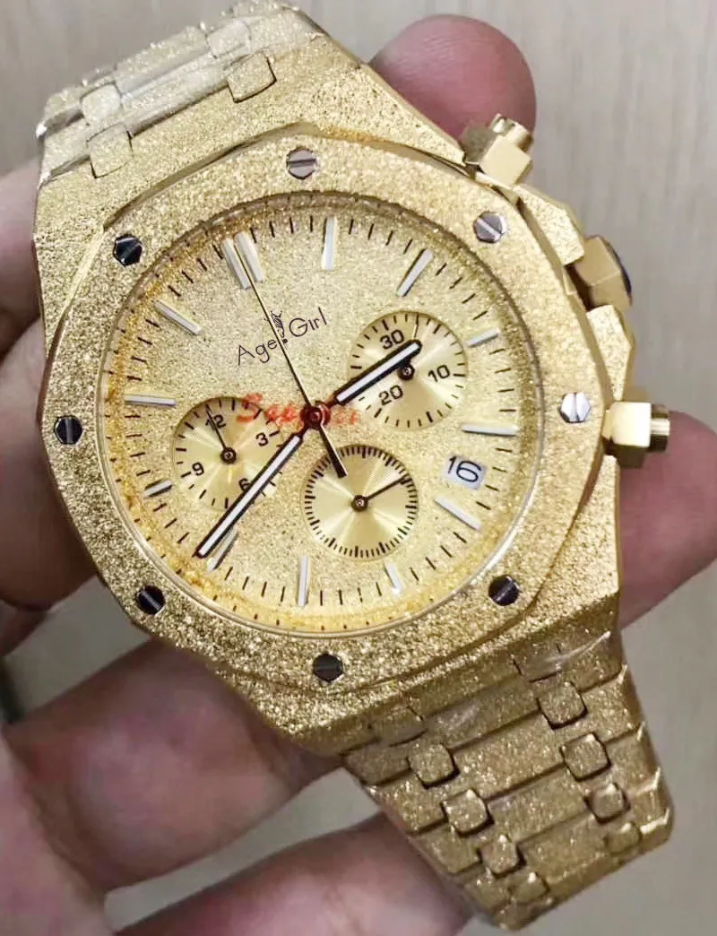 

Luxury Brand New Men Watch Chronograph Sapphire Rose Gold Matte Crystal Stopwatch Luminous Silver Black White Limited AAA+