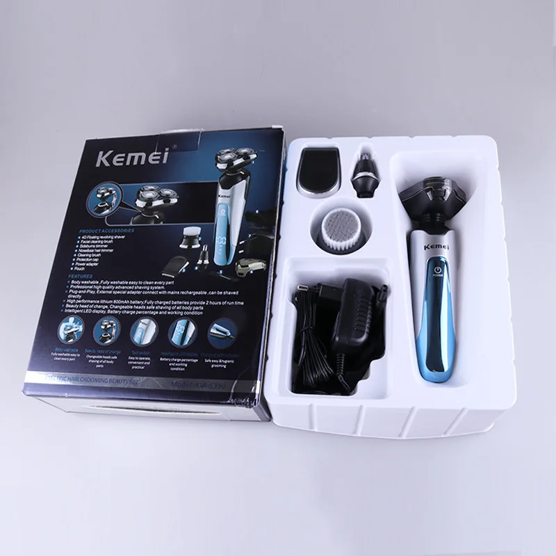 Kemei 3D плавающий станок для бритья с тройным Лезвием обработка всего тела Триммер перезаряжаемая электробритва для мужчин электрическая бритва RazorD42
