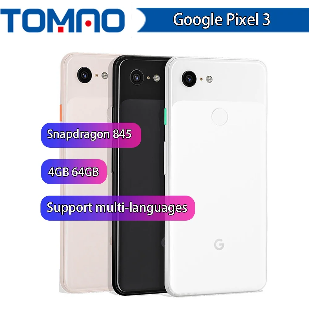 Оригинальный мобильный телефон Google Pixel 3 5 дюймовый экран Snapdragon 845 4 Гб ОЗУ 64 ПЗУ