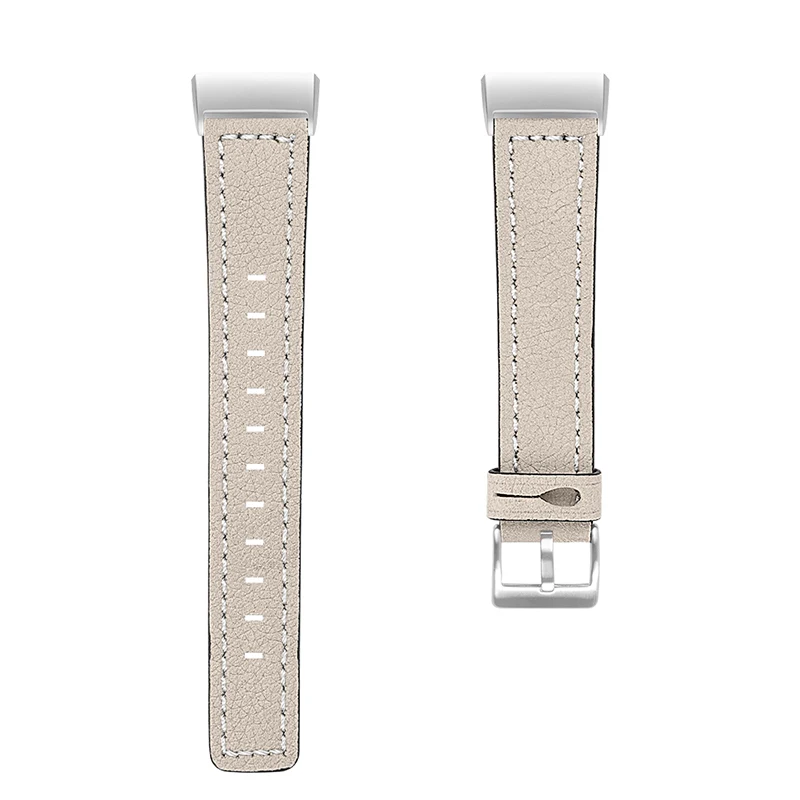 Apricot Кожаные Смарт-часы ремешок запасной браслет ремешок для FitbitCharge 3 VDX99 - Цвет: Apricot