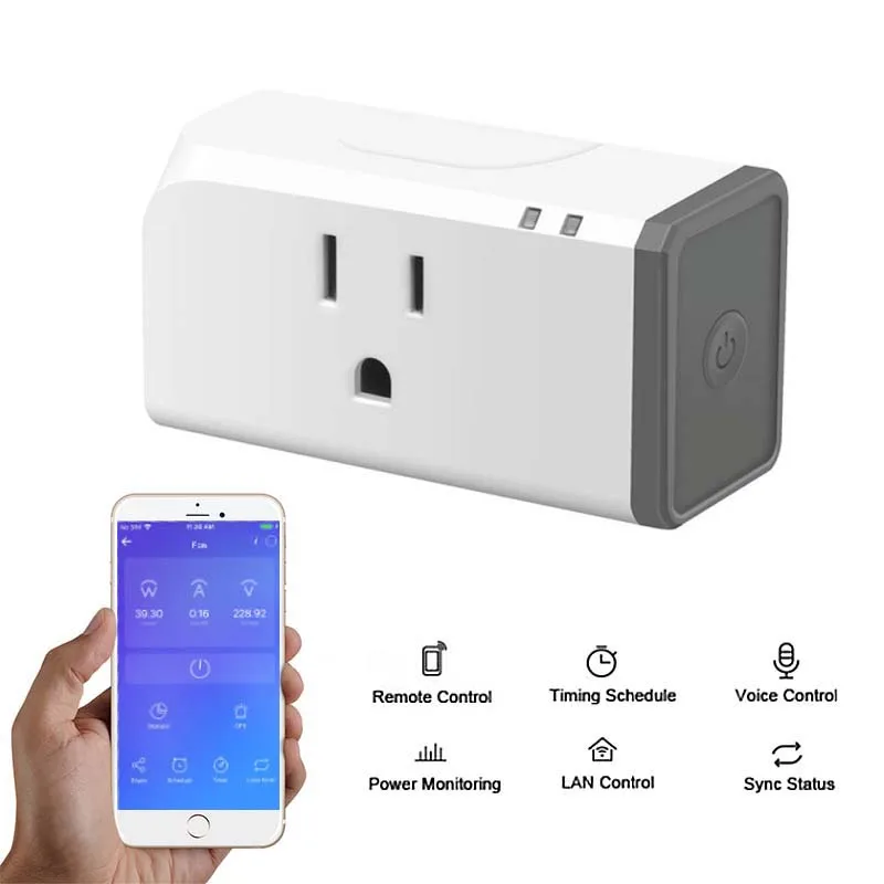 

US Plug Wifi Smart Plug Smart Socket US Plug Compatible Alexa Google Home/ Google Nest/ IFTTT/Amazon Echo/Echo Dot/ Amazon Tap