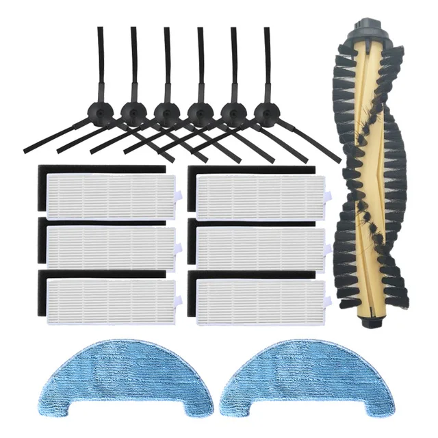 iLife A40 A4S Polaris PVCR 0826 0726W Amibot Spirit ICE H2O Smart Robot Gutrend Style 220 Main Side Brush Hepa Filter Mops Parts Set 4