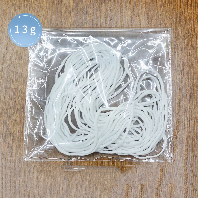 

10m/bag Chinlon Elastic Band for Face Mask Ear Loop Mask Elastic Cord White 3mm DIY Disposable Mask Material 10bags/lot