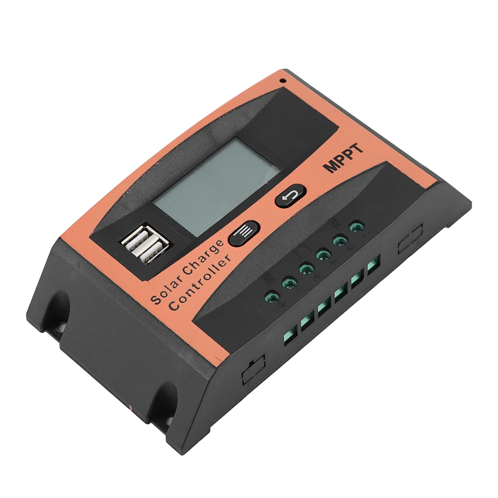 12 В/24 В двойной USB порт выход MPPT оранжевый+ черный ABS солнечная панель регулятор жк-экран автоматический контроллер батареи 30A 40A 50A 60A