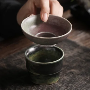 Kiln Baked Revitalizing Filter Tea Strainer Gauze Tea Leaf Filter Ceramic Tea Set Accessories Tea Cup Strainer Tea Pot Strainer tanie i dobre opinie NoEnName_Null CN (pochodzenie) Porcelany
