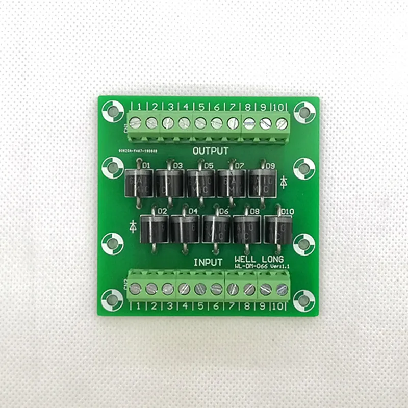 Клеммный блок защиты диодов 6A10 6A/1000V диодный клеммный блок