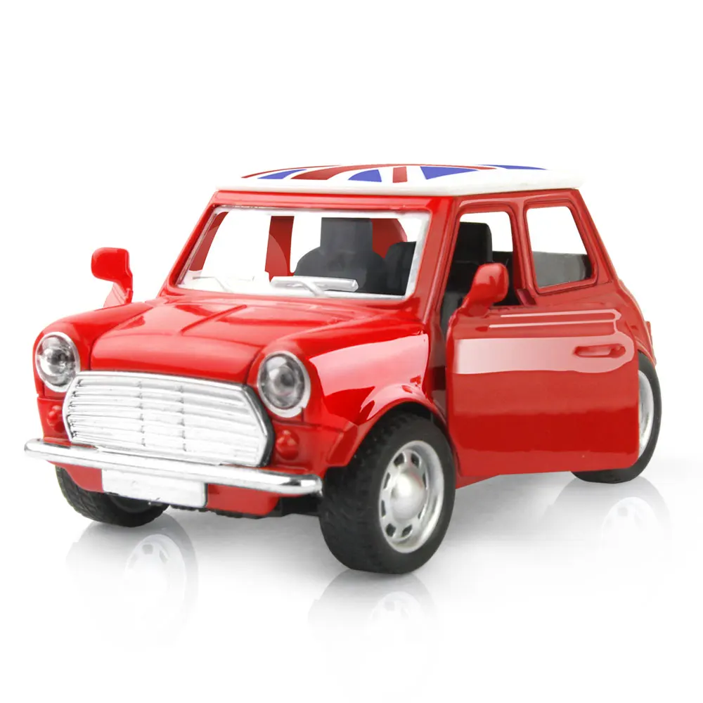 Red 3 типа мини винтажная литая машина литая под давлением Модель автомобиля игрушки транспортные средства для мальчиков мигающий светильник и музыкальный автомобиль Развивающие игрушки для детей - Цвет: Red