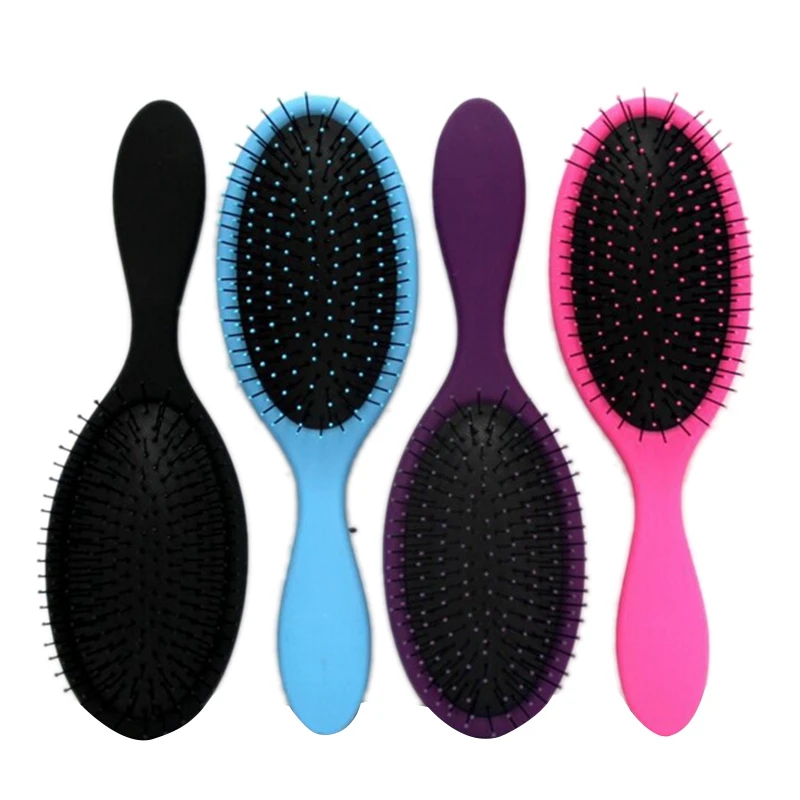 

4Pcs Salon Gentle Women Hair Brush Tangle Wet & Dry Bristles Handle Tangle Comb Curly Hair Anti-Static Brush