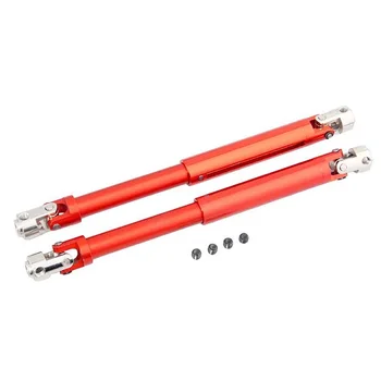

2PCS 1:10 for RGT 86100 Metal Drive Shaft Front/Rear Axle Universal Joint Transmission Shafts RC Cars Upgrade Parts,Red