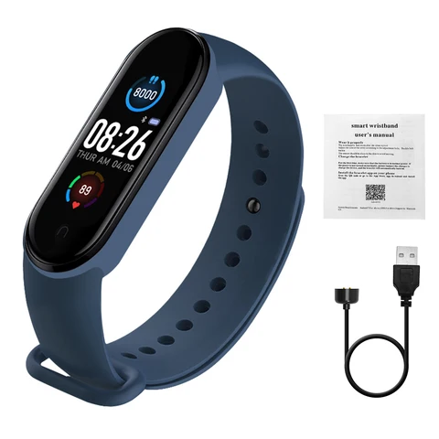 Smart watch Fitness Tracker Pedometer Heart Rate Blood Pressure Monitor Bluetooth-compatible M5 Smart Band Bracelet Men Women