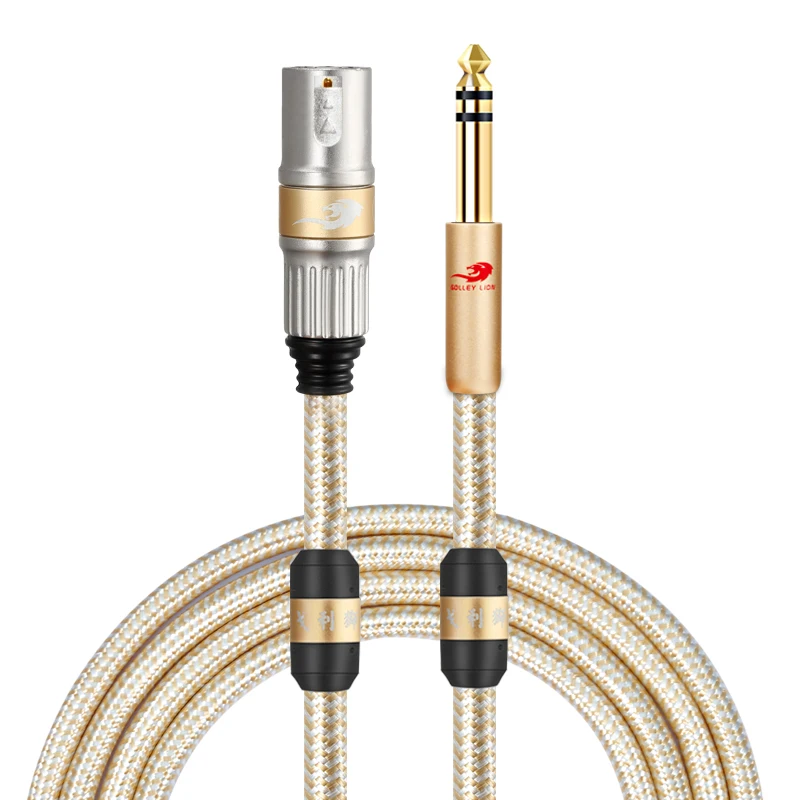 Cavo Audio Da 1/4 Pollici Trs Da 6.35Mm A Xlr Maschio Per Mixer Microfono Amplificatore Altoparlante Studio Monitor Sistema Stereo Cavi Schermati