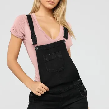 

SAGACE 2020 classic ladies tight casual denim overalls high waist loose fashion wild casual fashion solid color jeans hot sale