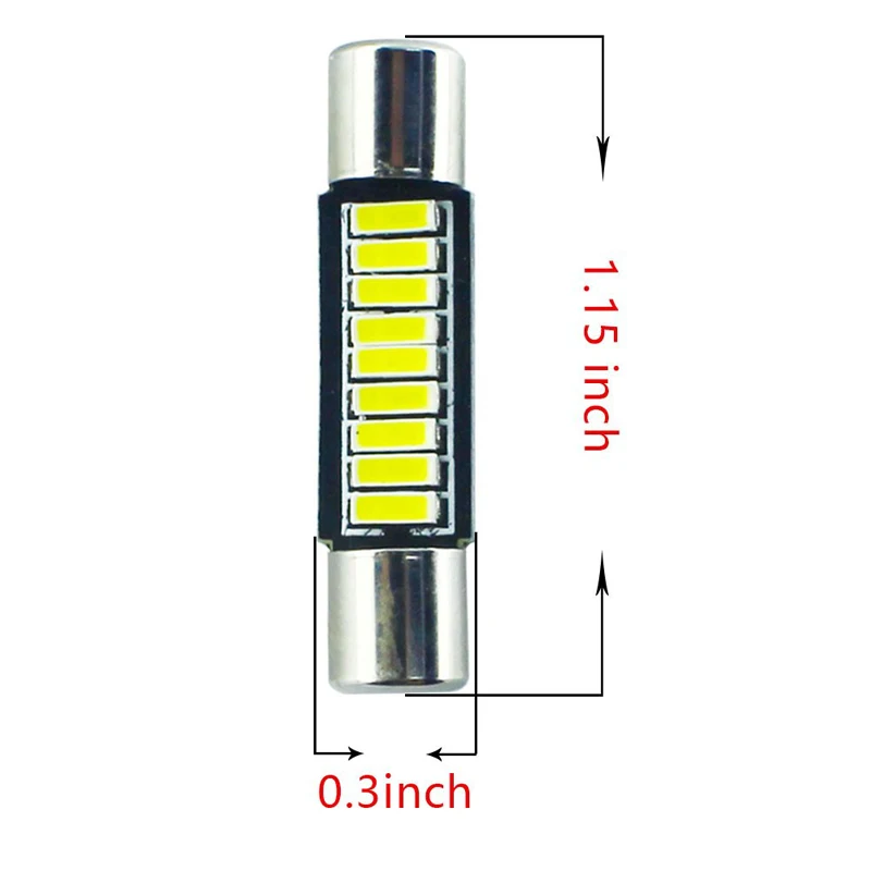 PA 4x LED 5050 3SMD Fuse Festoon Bulb Dome Interior Light & Car Auto - View #10