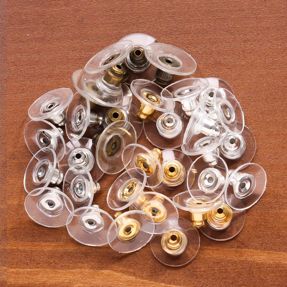 Rubber Ear Backs Stopper Earnuts Stud Earring Back Supplies for DIY Jewelry Findings Making Accessories 100-200pcs/Lot earring stoppers
