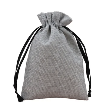 

100% linen storage bag, dust-proof drawstring bag for shoes and clothing, large natural linen bag custom logo
