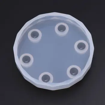 

Silicone Mold DIY Jewelry Making Tools Epoxy Resin Desk Decoration Platform Round Handmade Crafts Ornaments