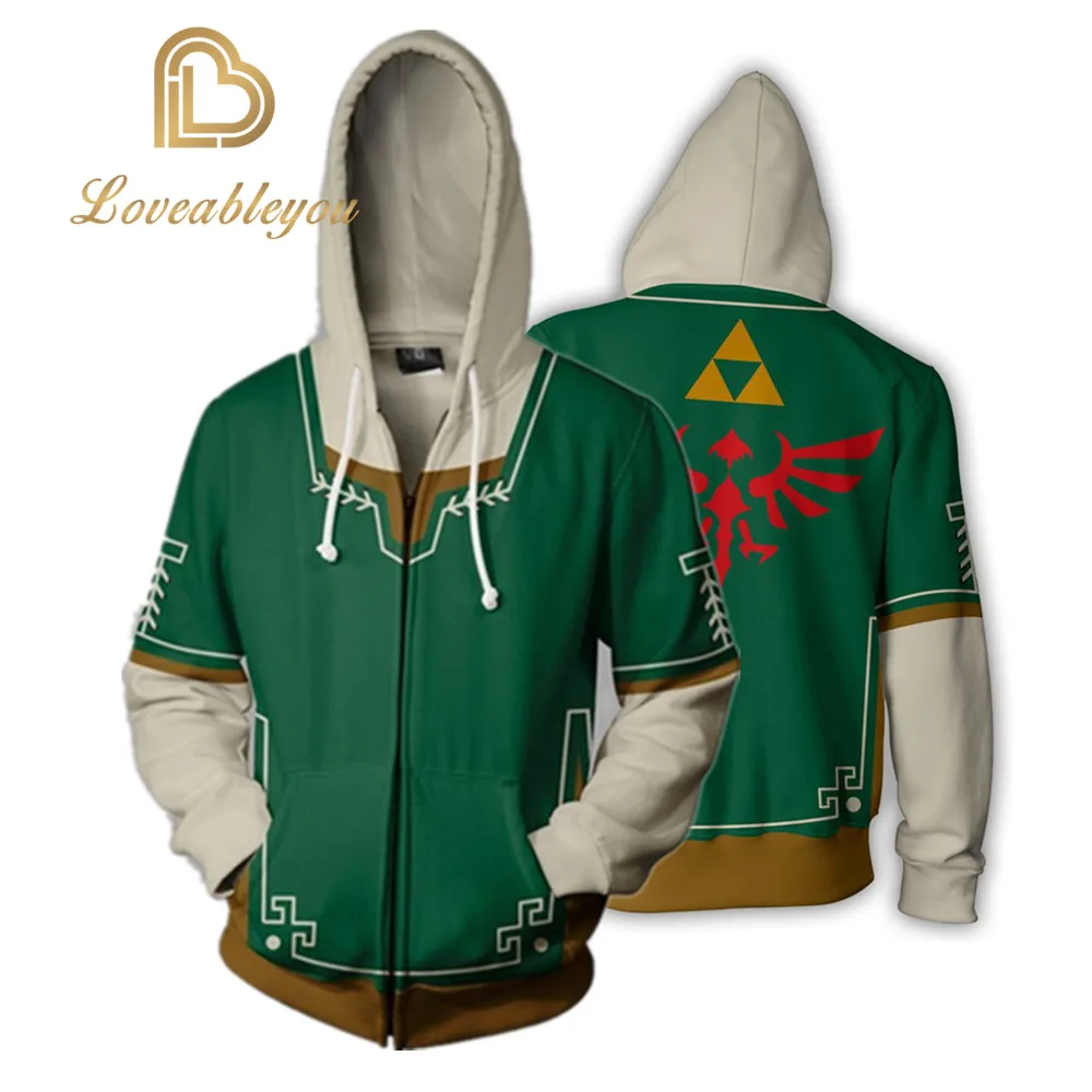 Legend of Zelda толстовки мужские толстовки топы на молнии толстовки куртки мужские s пальто с длинными рукавами осенние
