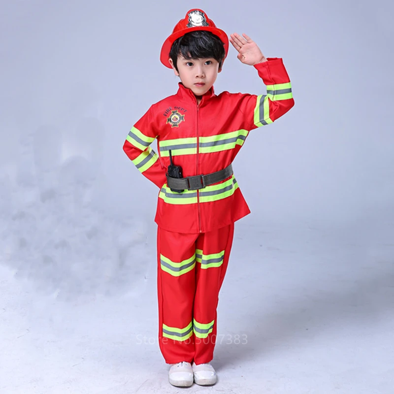 Детский армейский костюм пожарного для костюмированной вечеринки маленьких