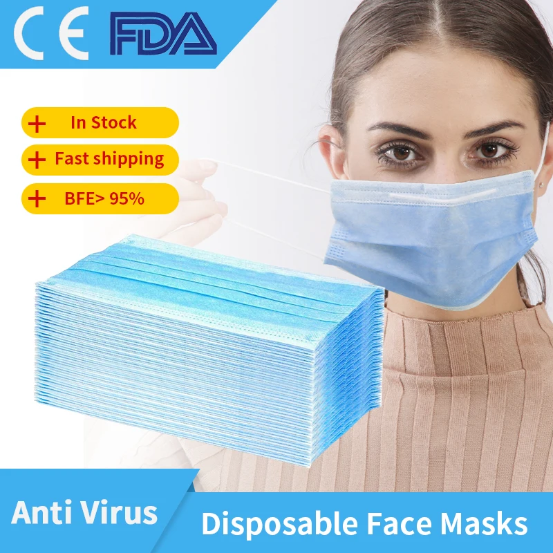 

Fast Delivery Profession Disposable Mask Mouth Mask 3-Ply Anti-Dust Non Woven Elastic Adult Earloop Salon Mouth Mask Filter