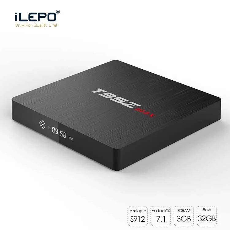 ILEPO T95Z MAX Android 7,1 tv Box Amlogic S912 2G/16G 3G/32G 2,4/5 GHz двухдиапазонный WiFi 1000M LAN BT 4K H.265 Smart Streaming медиа - Цвет: 3GB 32GB TV BOX