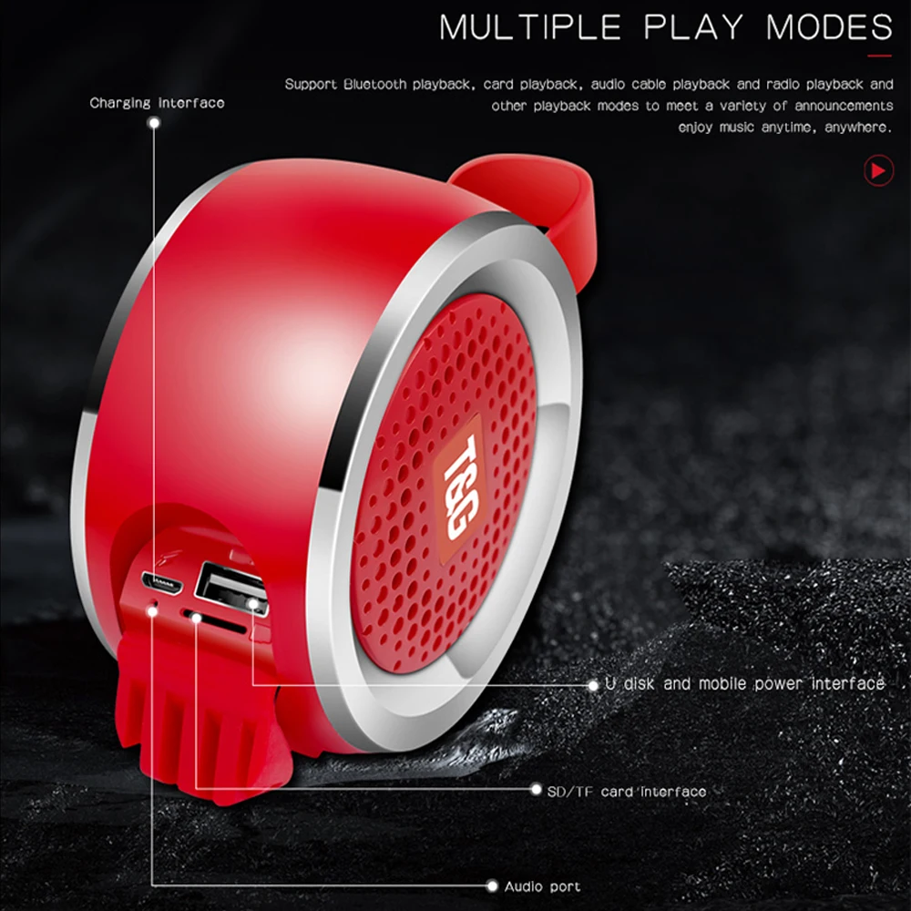 

New original Bluetooth Portable Speaker FM Radio Subwoofer Music Player Waterproof Outdoor Wireless Sound System Loudspeaker