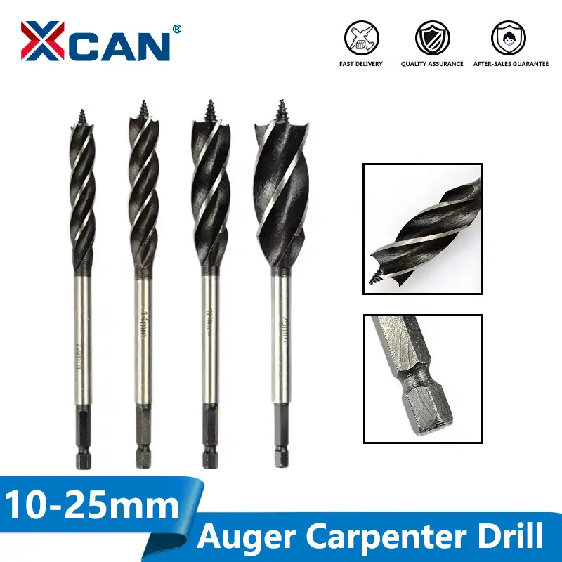 Xcan Wood Cutter Twist Drill Bit Hex Shank Wood Hole Cutter 4 Flute Auger Carpenter Drill Bit Core Drill Bit 10 25mm Drill Bits Aliexpress