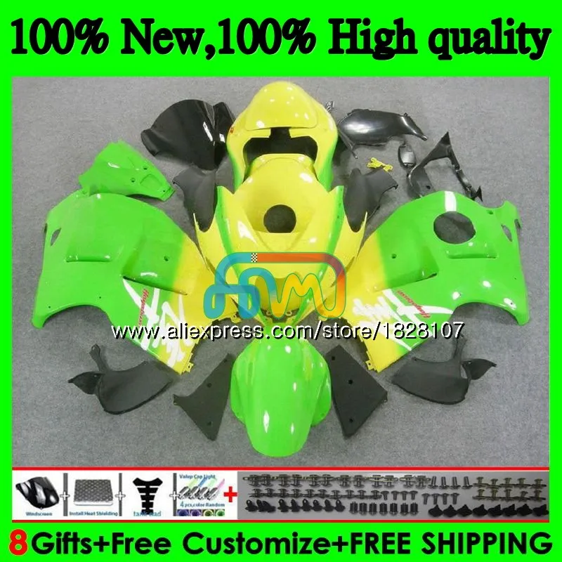 GSXR-1300 для SUZUKI Hayabusa GSXR1300 96 02 03 04 05 06 07 49BS. 107 желтый распродажа GSXR 1300 2002 2003 2004 2005 2006 2007 обтекатель