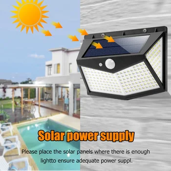 

212LED Solar Motion Sensor Outdoor Wall Light Waterproof 3 Modes Porch Lamp